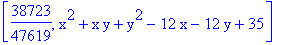 [38723/47619, x^2+x*y+y^2-12*x-12*y+35]